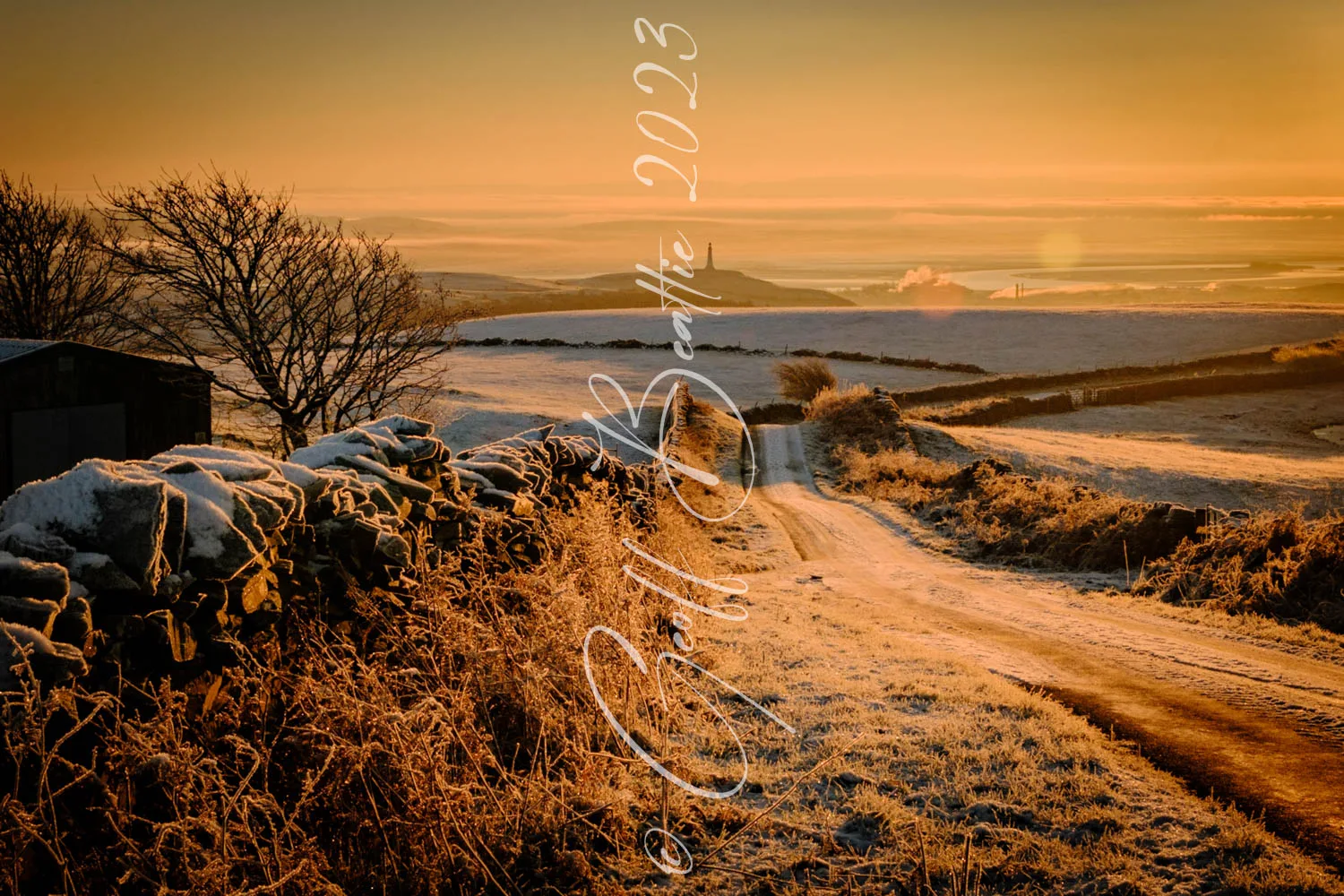 Winter Sunrise from Knottallow tarn, Ulverston, Cumbria